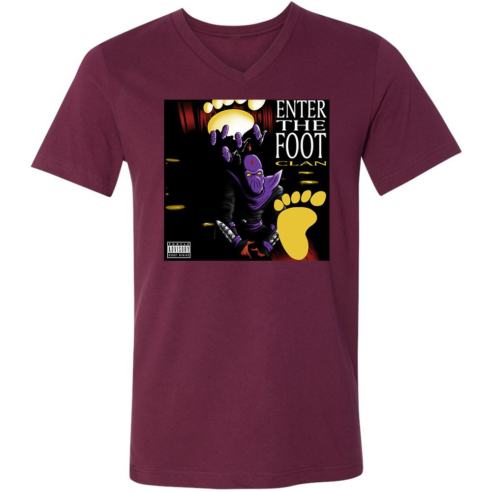 Unisex V-Neck T-Shirt - 2E83CY24 - Maroon - 6