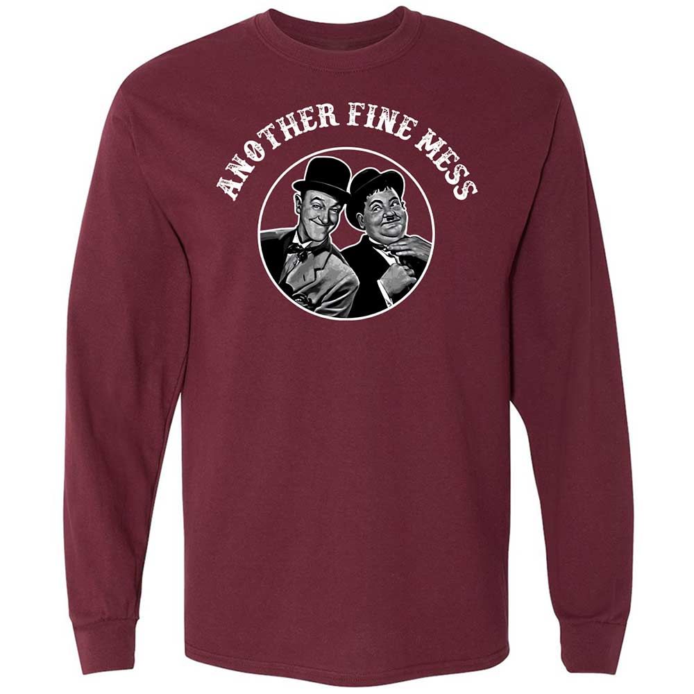 Long Sleeve T-Shirt - B2HC7CUP - Maroon - 6