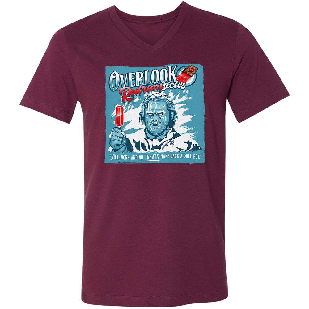 Unisex V-Neck T-Shirt - 9KFB5K98 - Maroon - 6