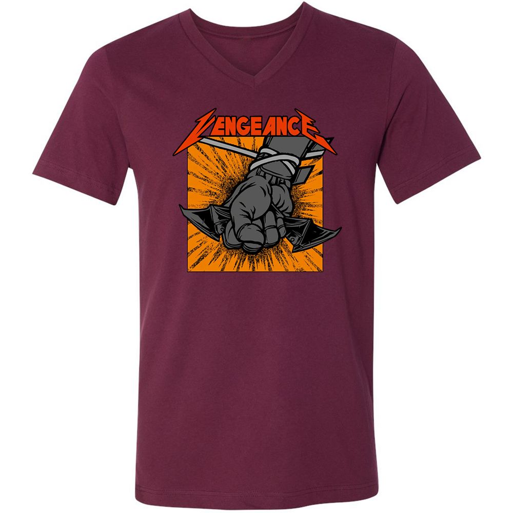 Unisex V-Neck T-Shirt - 2LTDYQWC - Maroon - 6