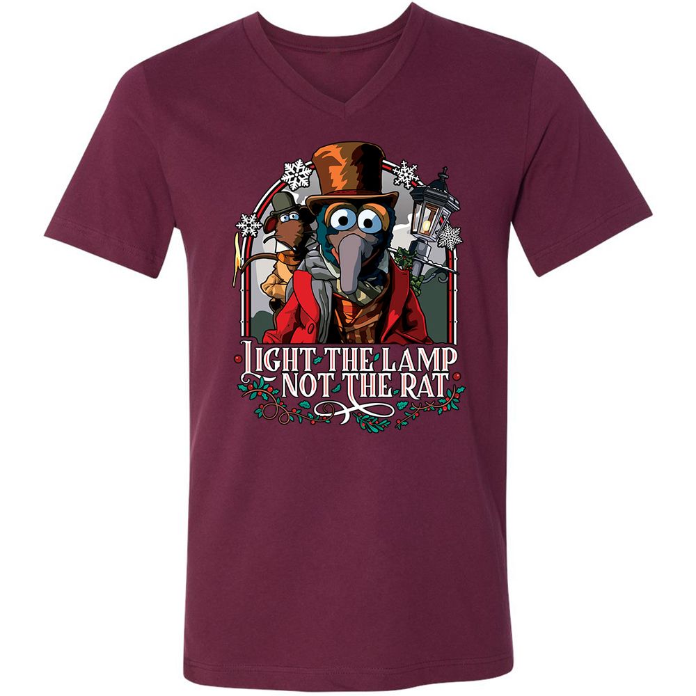 Unisex V-Neck T-Shirt - F2BNUMAW - Maroon - 6