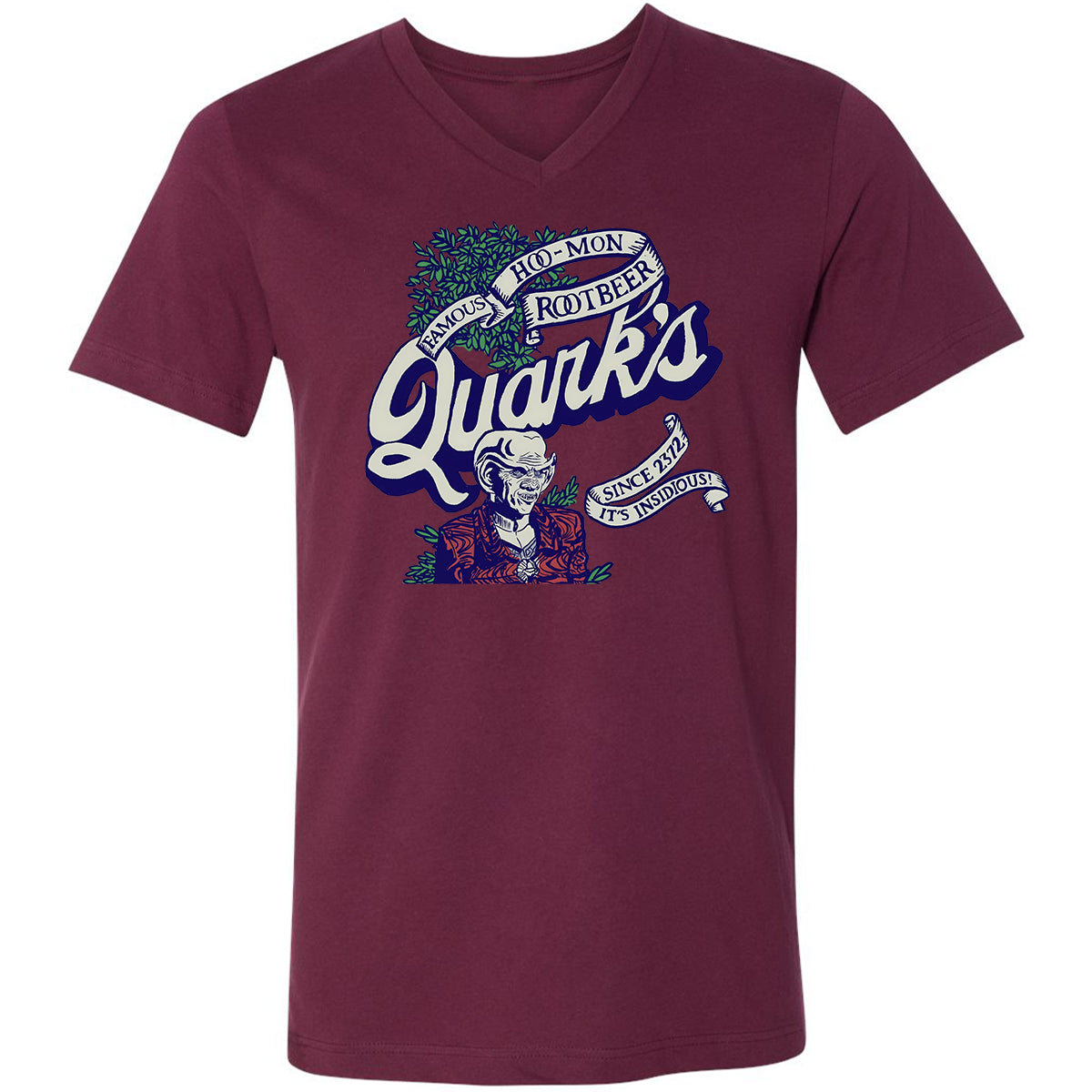 Unisex V-Neck T-Shirt - RA8TM6SA - Maroon - 6