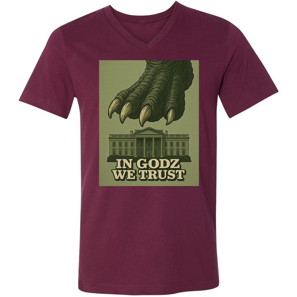 Unisex V-Neck T-Shirt - NJMADRS8 - Maroon - 6