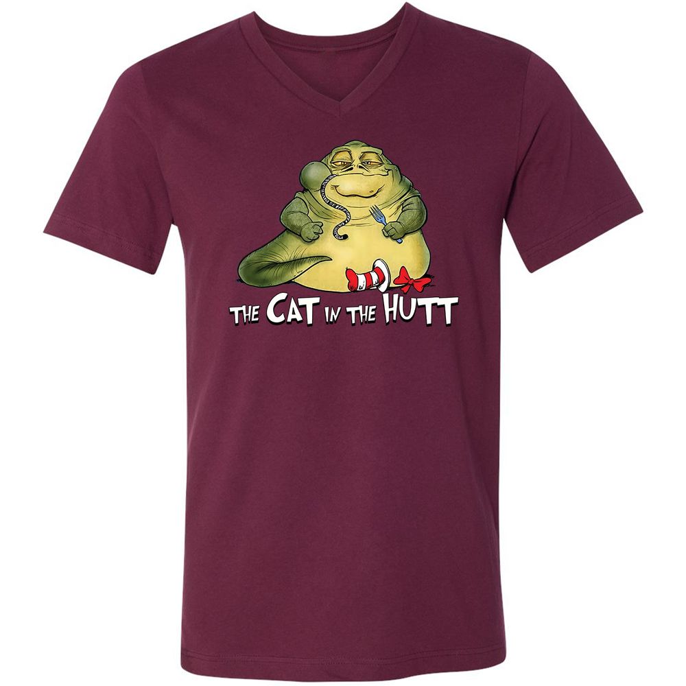 Unisex V-Neck T-Shirt - T5PXPWLN - Maroon - 6