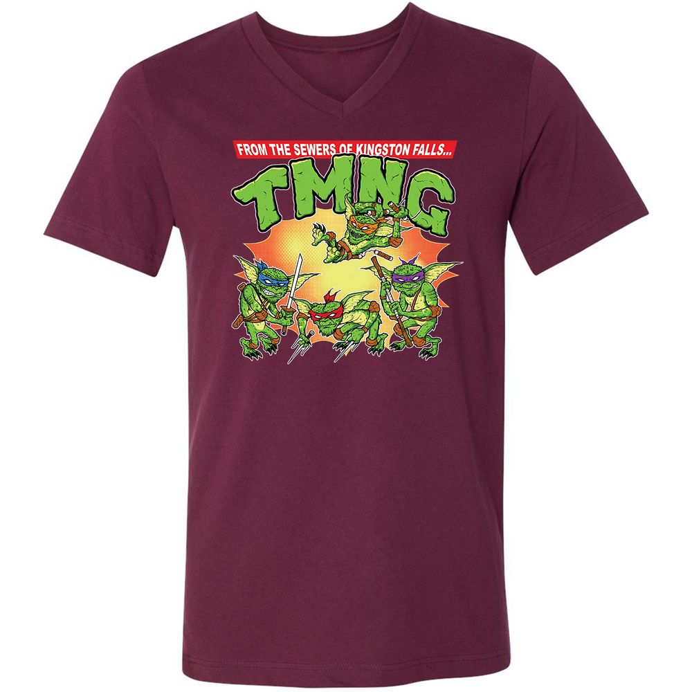 Unisex V-Neck T-Shirt - ET3QETBT - Maroon - 6