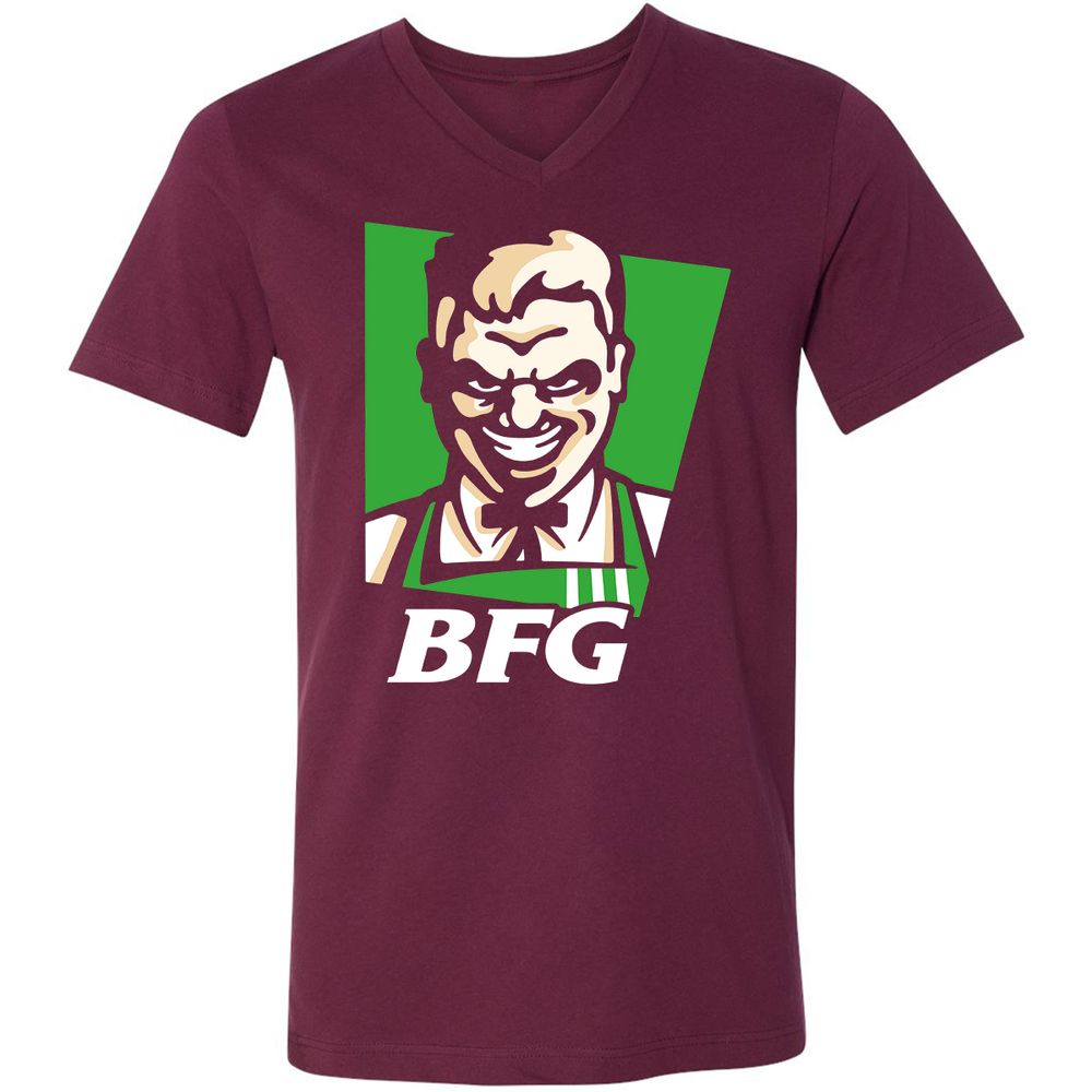 Unisex V-Neck T-Shirt - J2GAY3K6 - Maroon - 6
