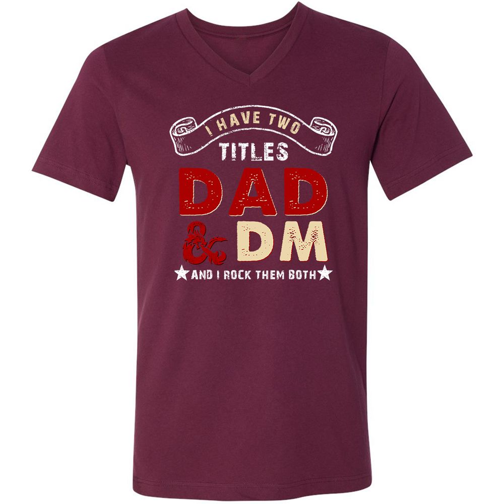 Unisex V-Neck T-Shirt - KHSN5LDP - Maroon - 6