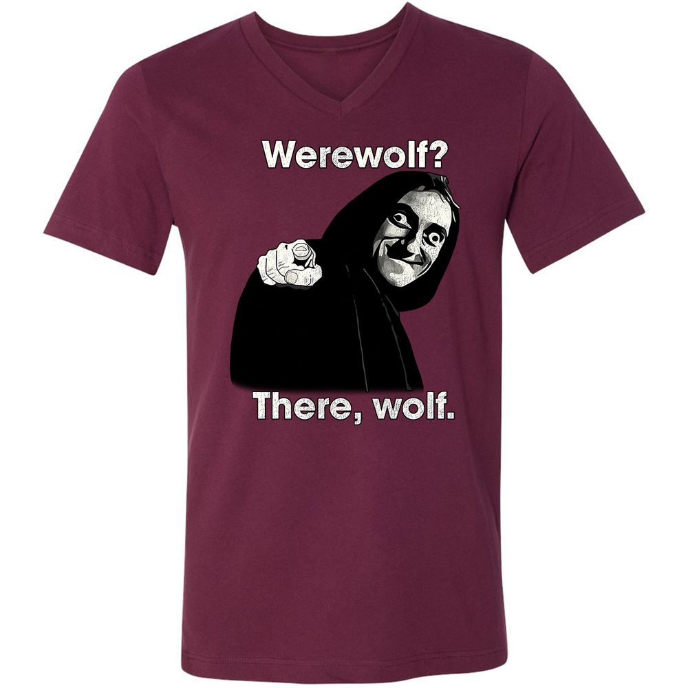 Unisex V-Neck T-Shirt - XG3TZREL - Maroon - 6