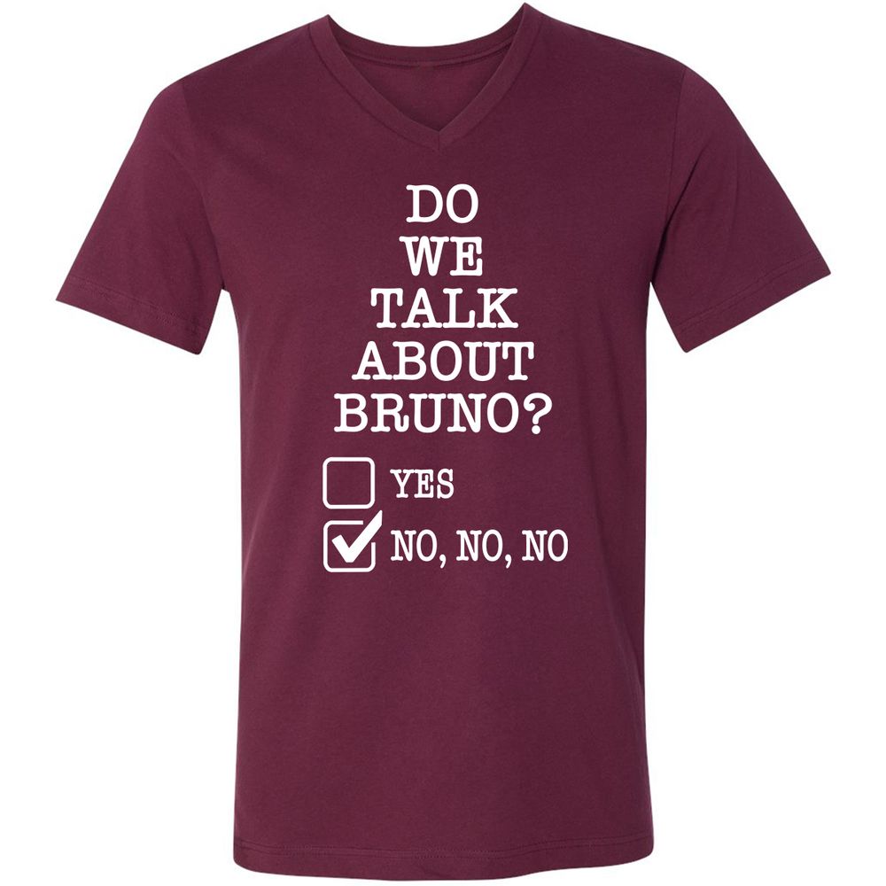 Unisex V-Neck T-Shirt - Black - Maroon - 6