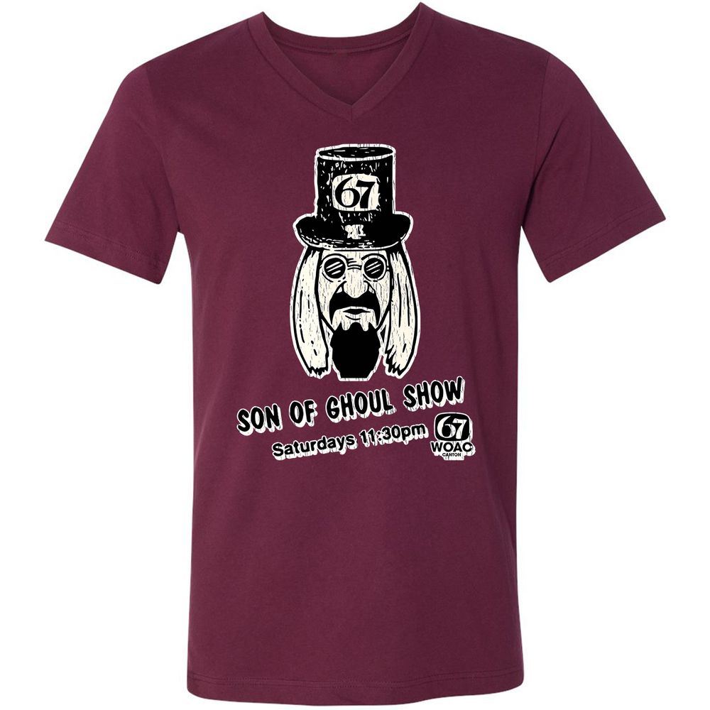 Unisex V-Neck T-Shirt - R5B52KSH - Maroon - 6