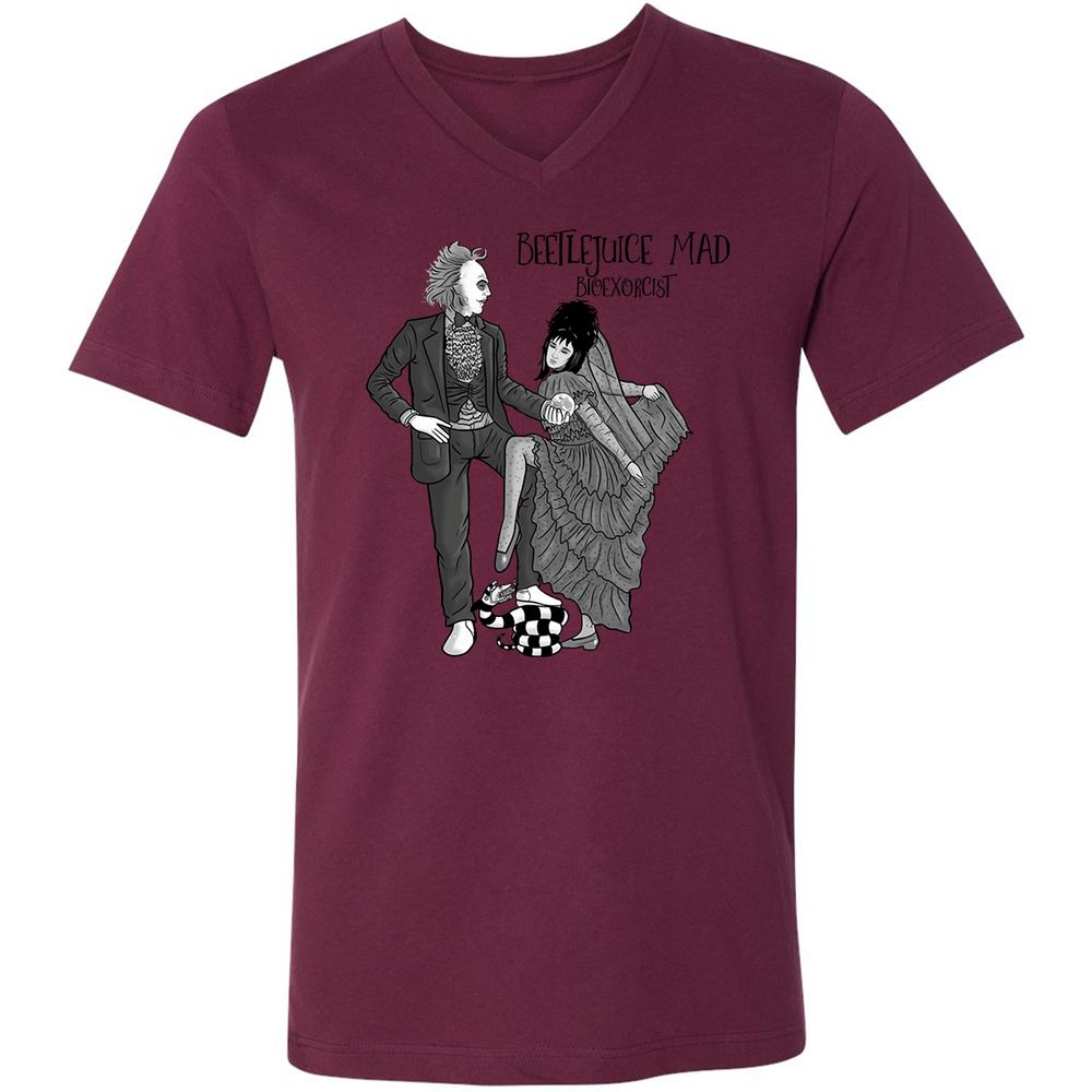 Unisex V-Neck T-Shirt - 2TV4J9AB - Maroon - 6