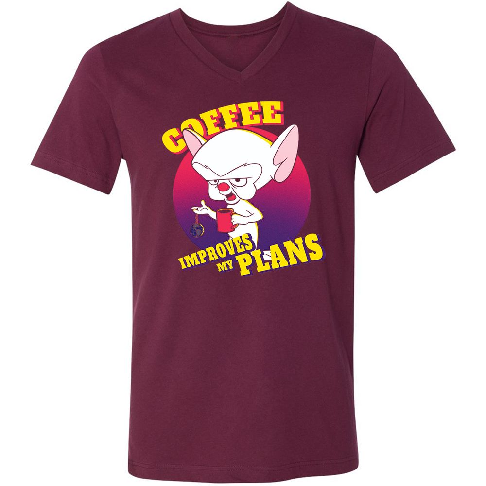 Unisex V-Neck T-Shirt - FXM2ZJJL - Maroon - 6