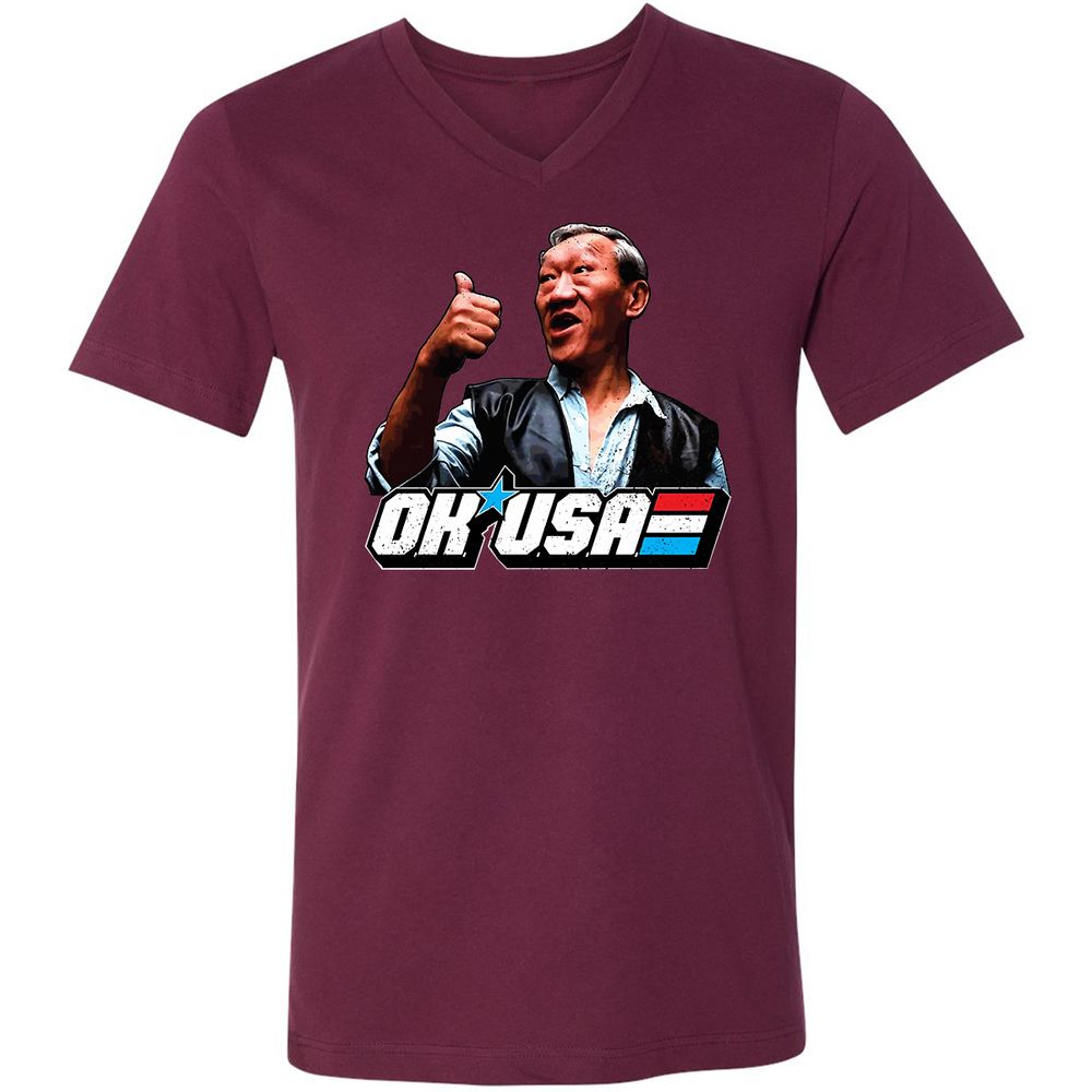 Unisex V-Neck T-Shirt - T631UCHG - Maroon - 6