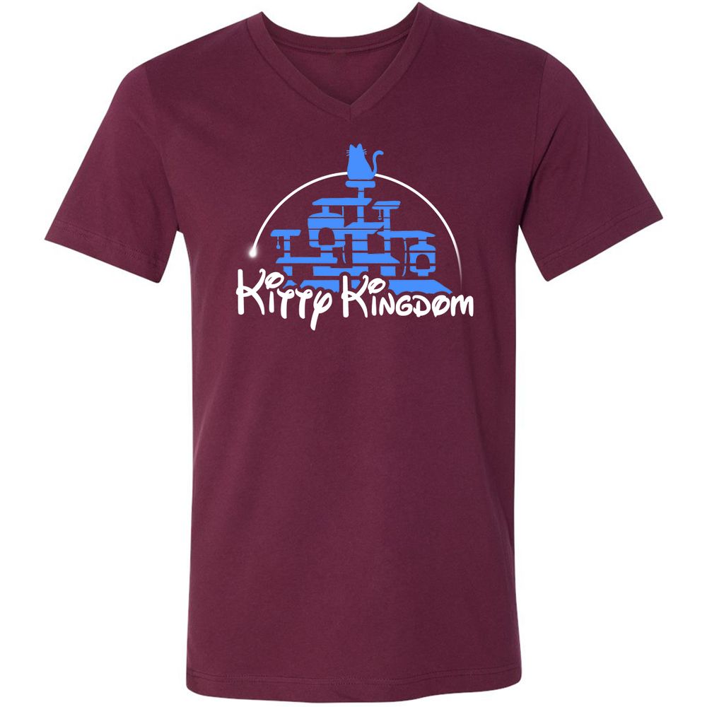 Unisex V-Neck T-Shirt - 8TUVHDNH - Maroon - 6