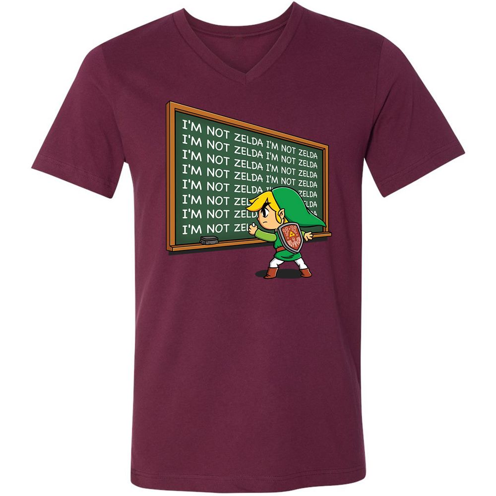 Unisex V-Neck T-Shirt - WUZE867H - Maroon - 6