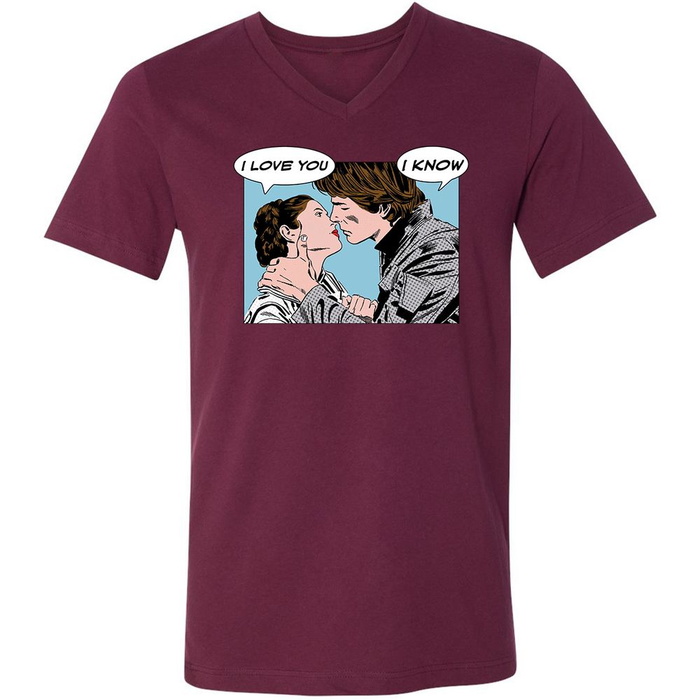 Unisex V-Neck T-Shirt - 2UYRGB6K - Maroon - 6