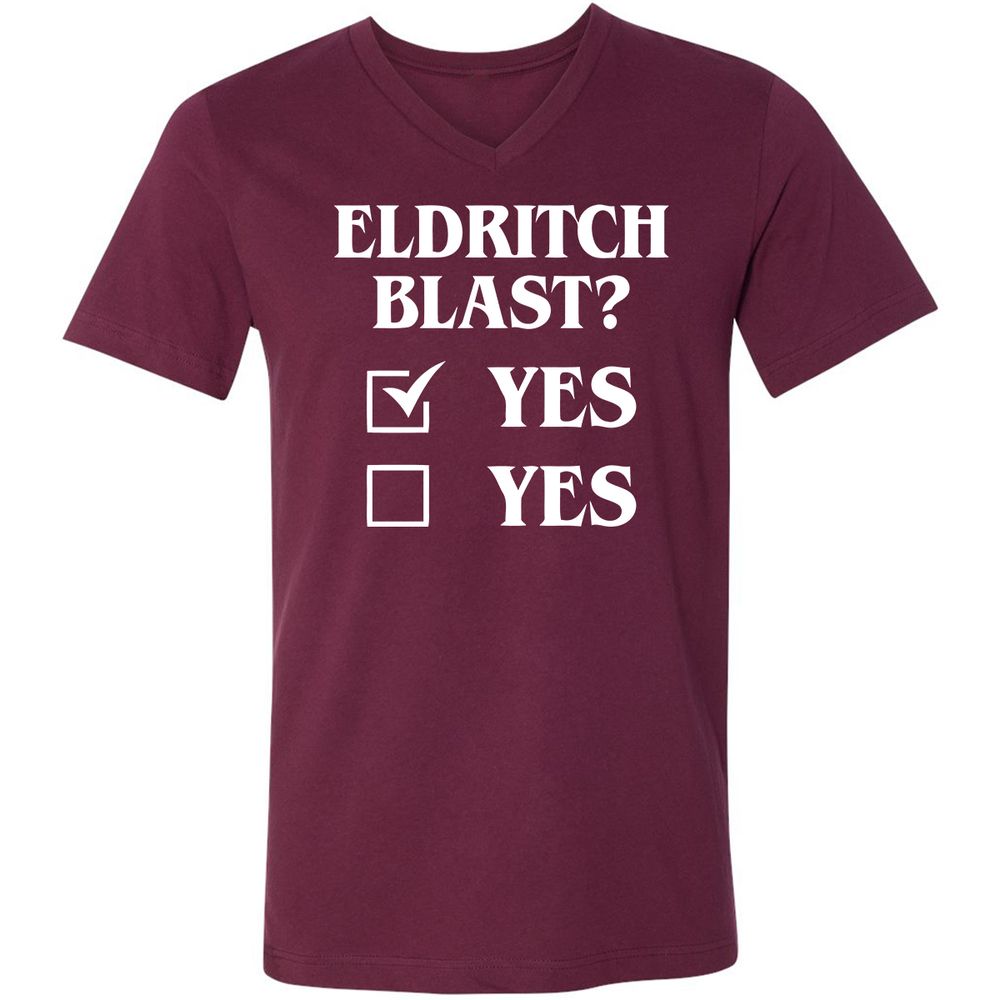 Unisex V-Neck T-Shirt - ARAFVXQN - Maroon - 6