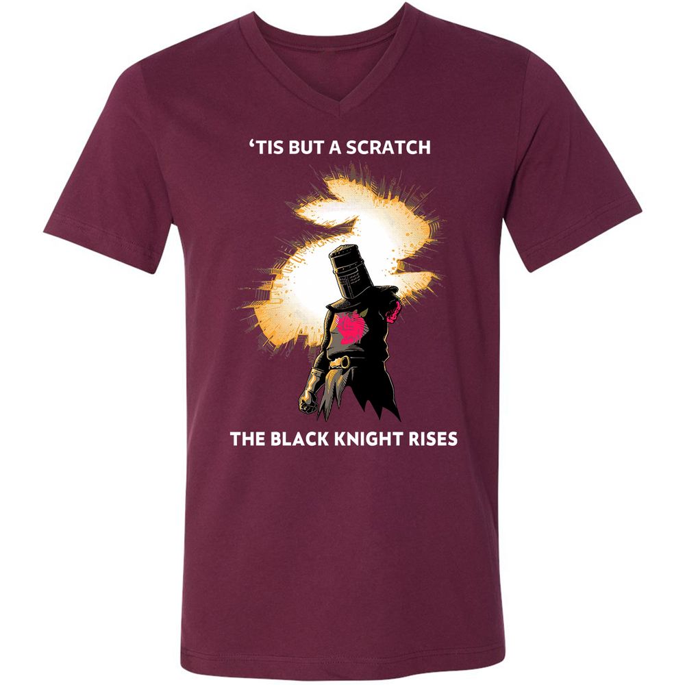 Unisex V-Neck T-Shirt - 1LRUG687 - Maroon - 6