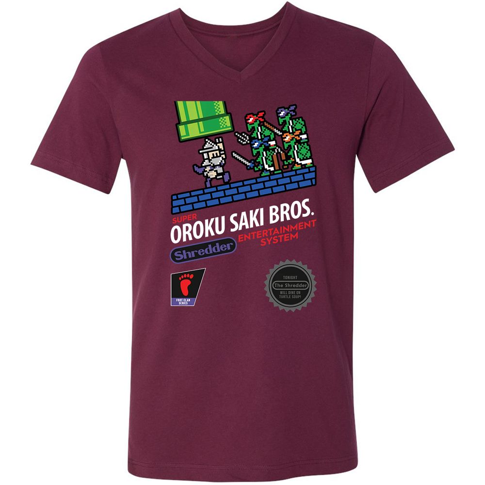 Unisex V-Neck T-Shirt - GQ11JWZG - Maroon - 6