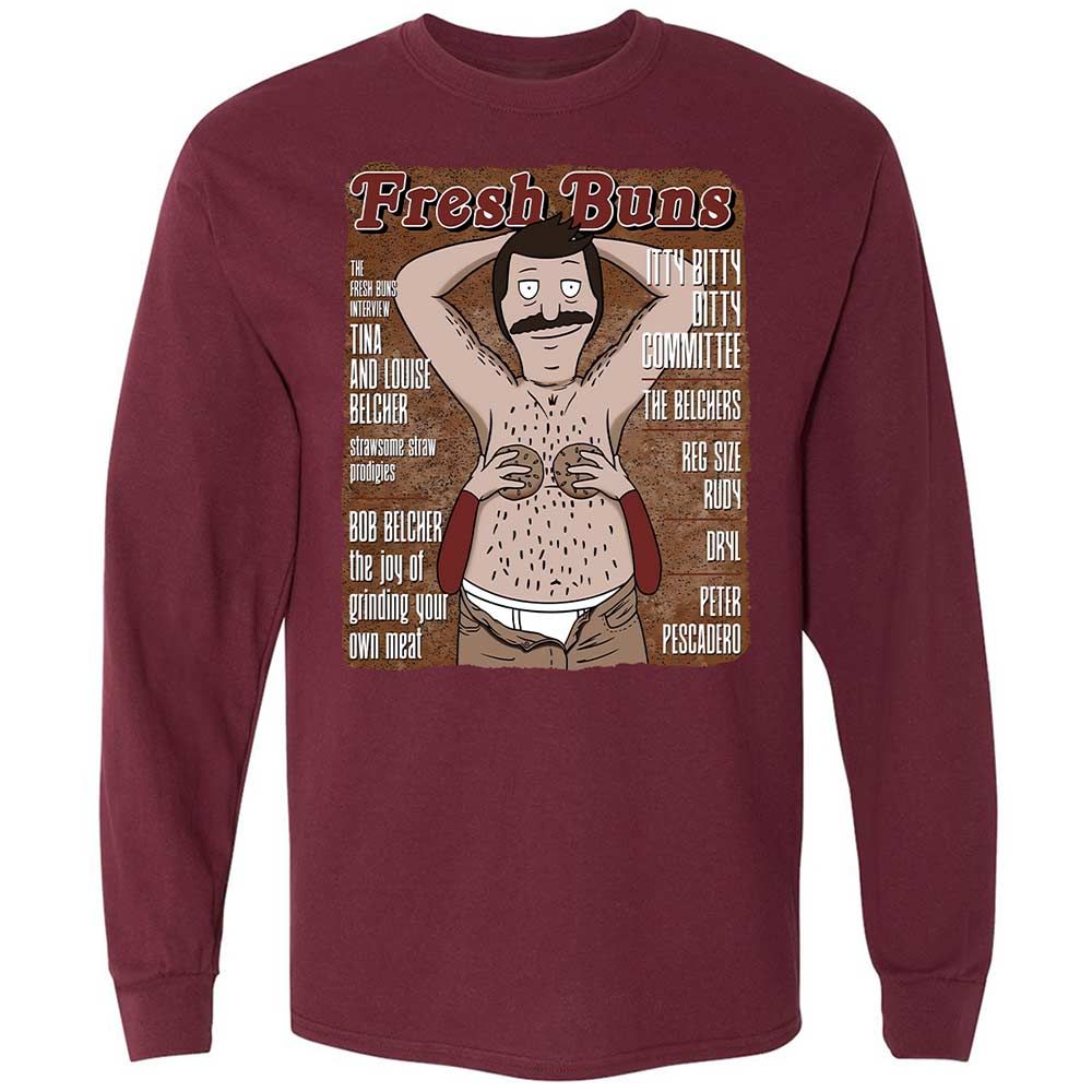 Long Sleeve T-Shirt - E3AEK37S - Maroon - 6
