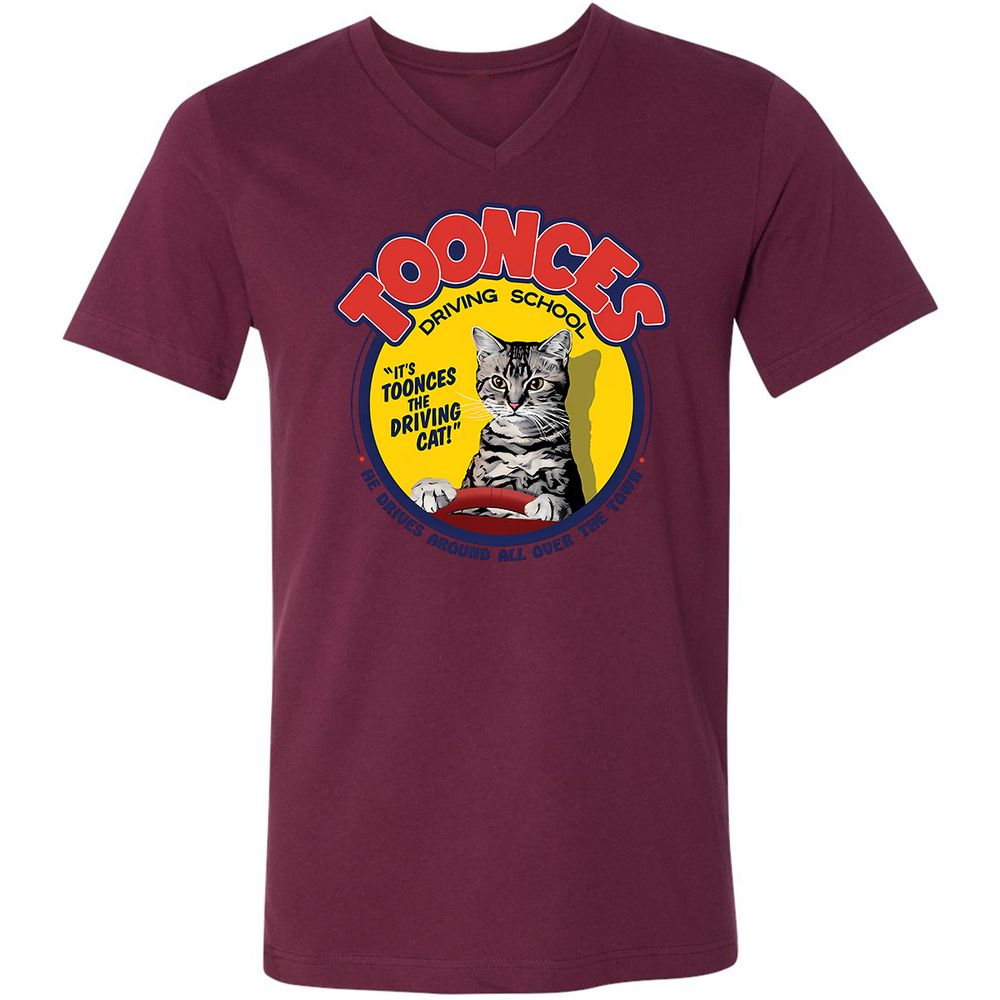 Unisex V-Neck T-Shirt - K1ULC959 - Maroon - 6