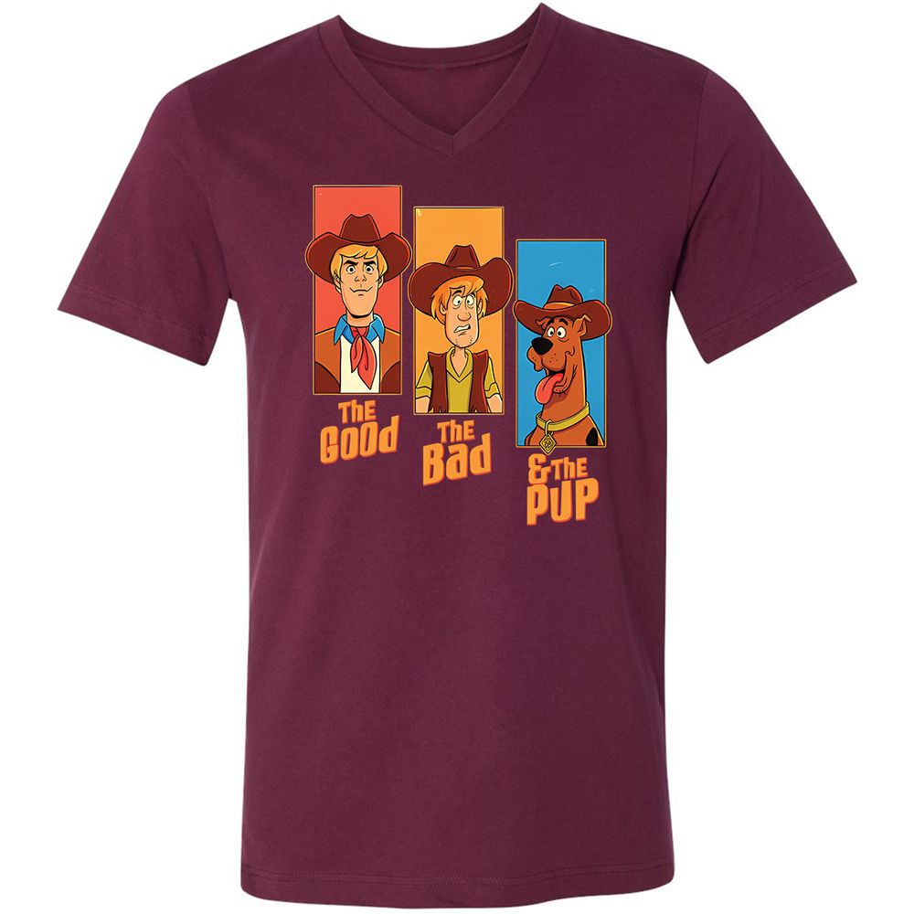 Unisex V-Neck T-Shirt - VZG9VJ8A - Maroon - 6