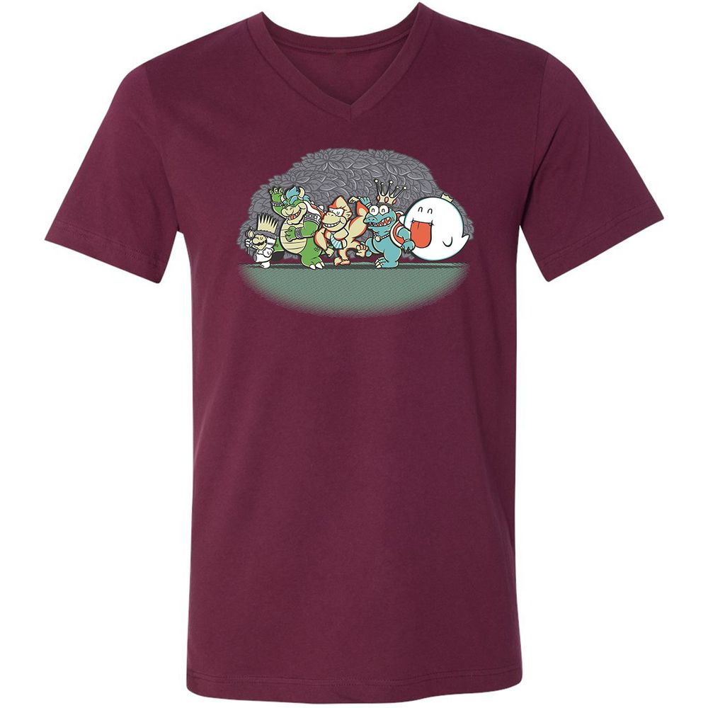 Unisex V-Neck T-Shirt - BPBL3LU5 - Maroon - 6