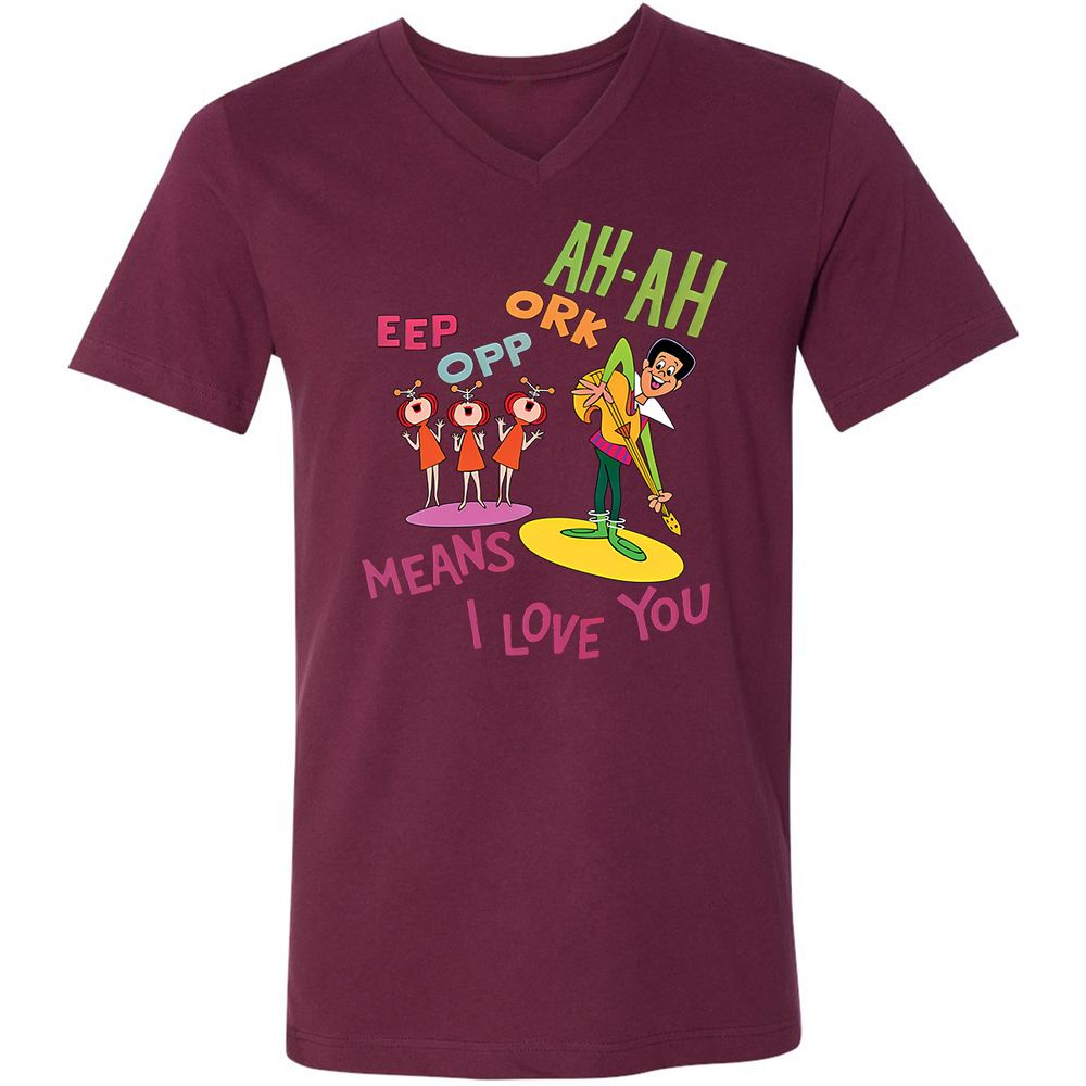 Unisex V-Neck T-Shirt - PMV94T13 - Maroon - 6