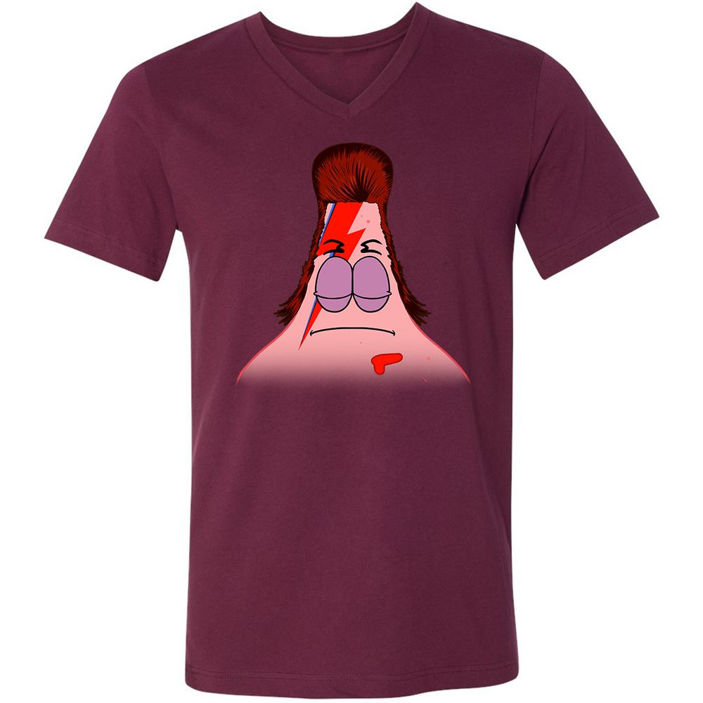 Unisex V-Neck T-Shirt - 6GPV7P1U - Maroon - 6