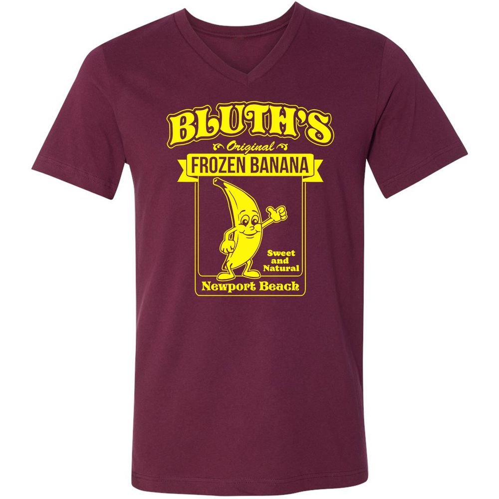 Unisex V-Neck T-Shirt - 2RHSCT7T - Maroon - 6