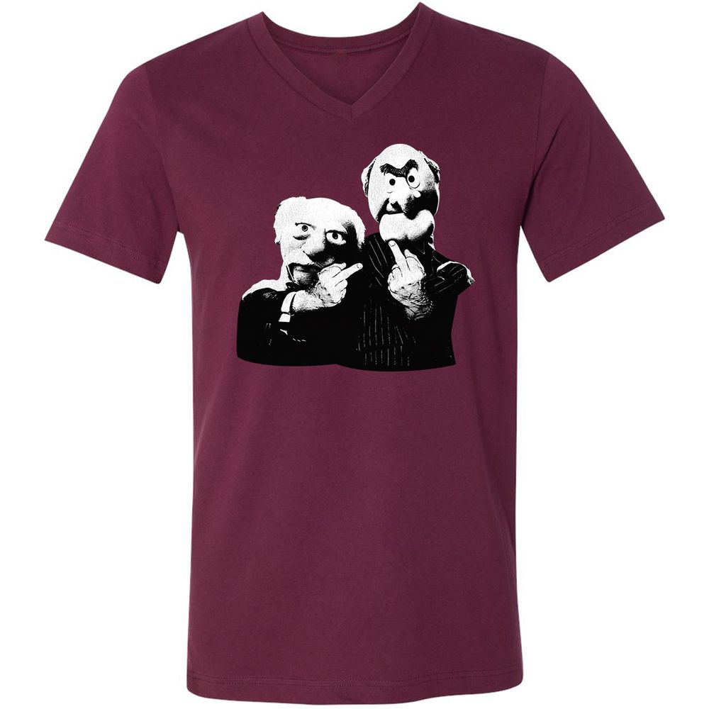 Statler and Waldorf Middle Finger - Maroon - 6
