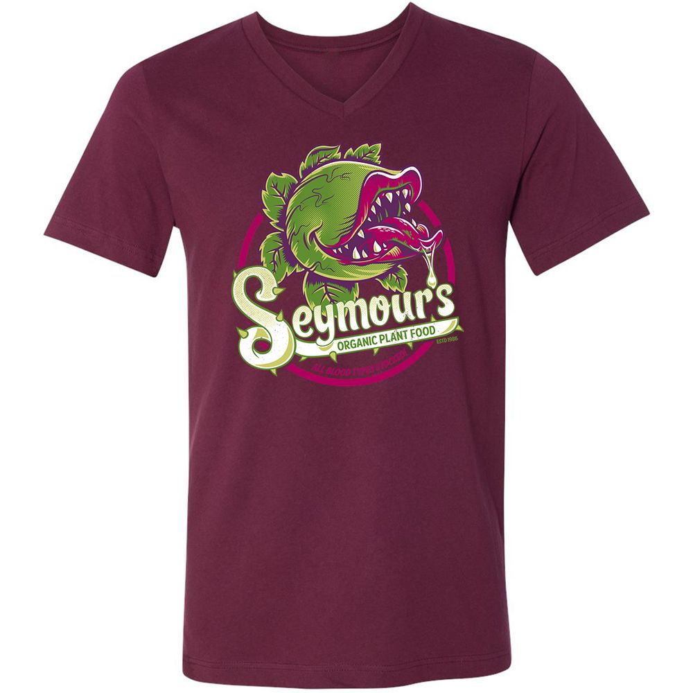 Unisex V-Neck T-Shirt - XXRWZJ1Z - Maroon - 6