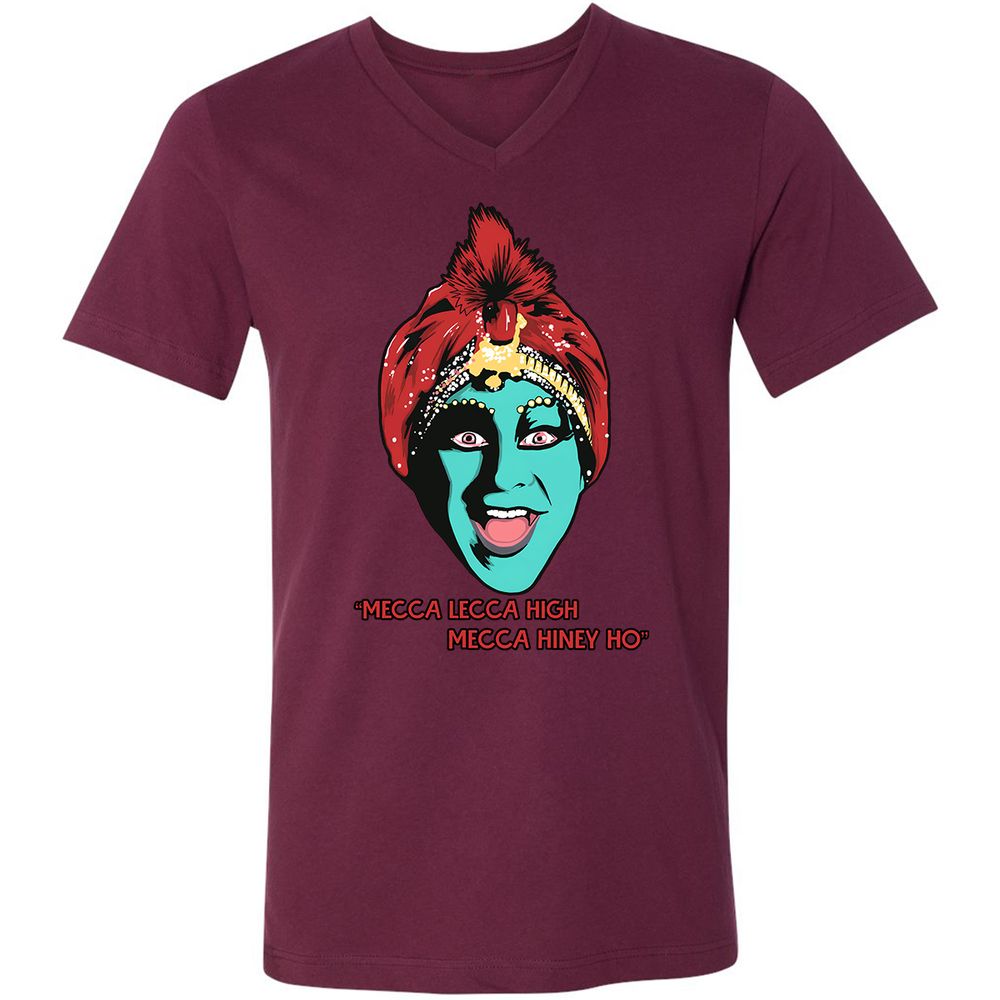 Unisex V-Neck T-Shirt - 3X583ZH3 - Maroon - 6