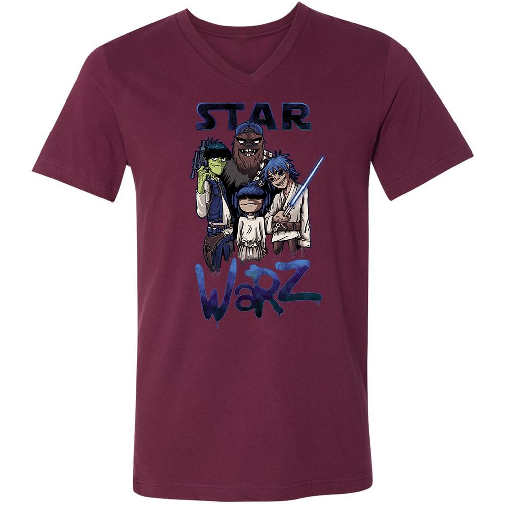 Unisex V-Neck T-Shirt - JU23ZCYD - Maroon - 6
