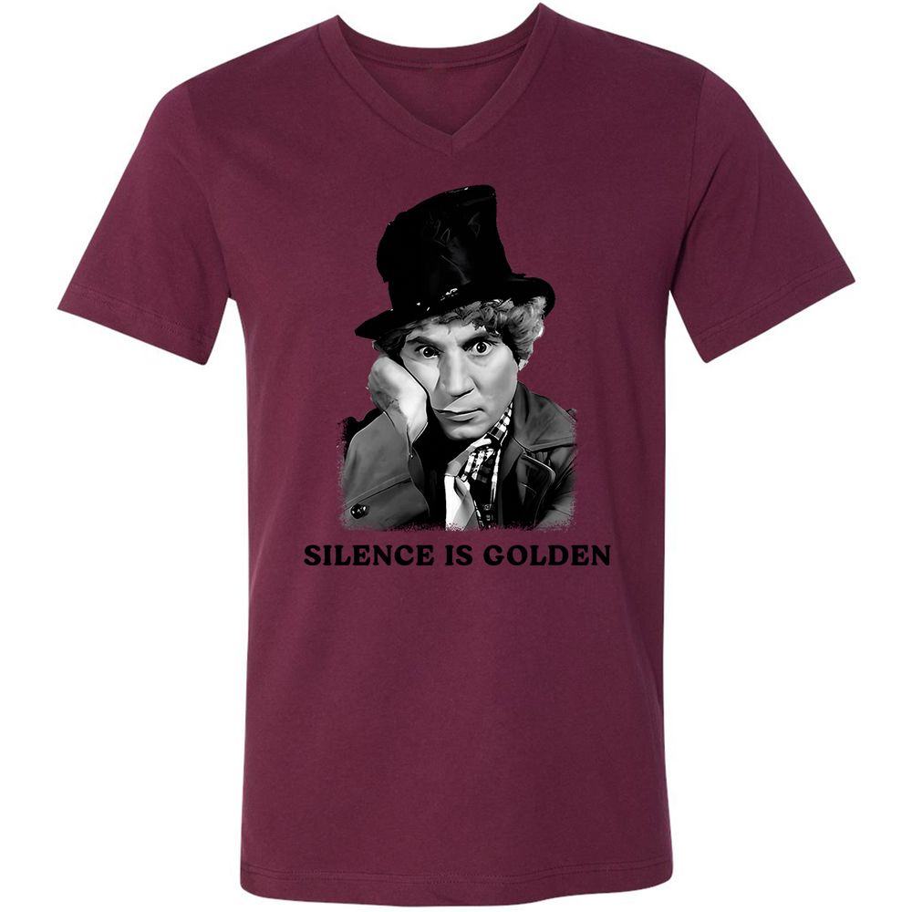 Unisex V-Neck T-Shirt - ZMRZECET - Maroon - 6