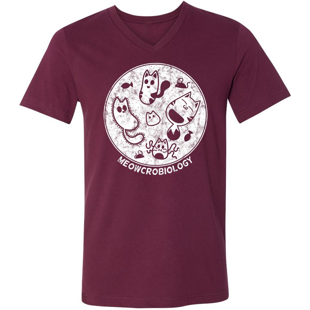 Unisex V-Neck T-Shirt - AYS5CEQH - Maroon - 6
