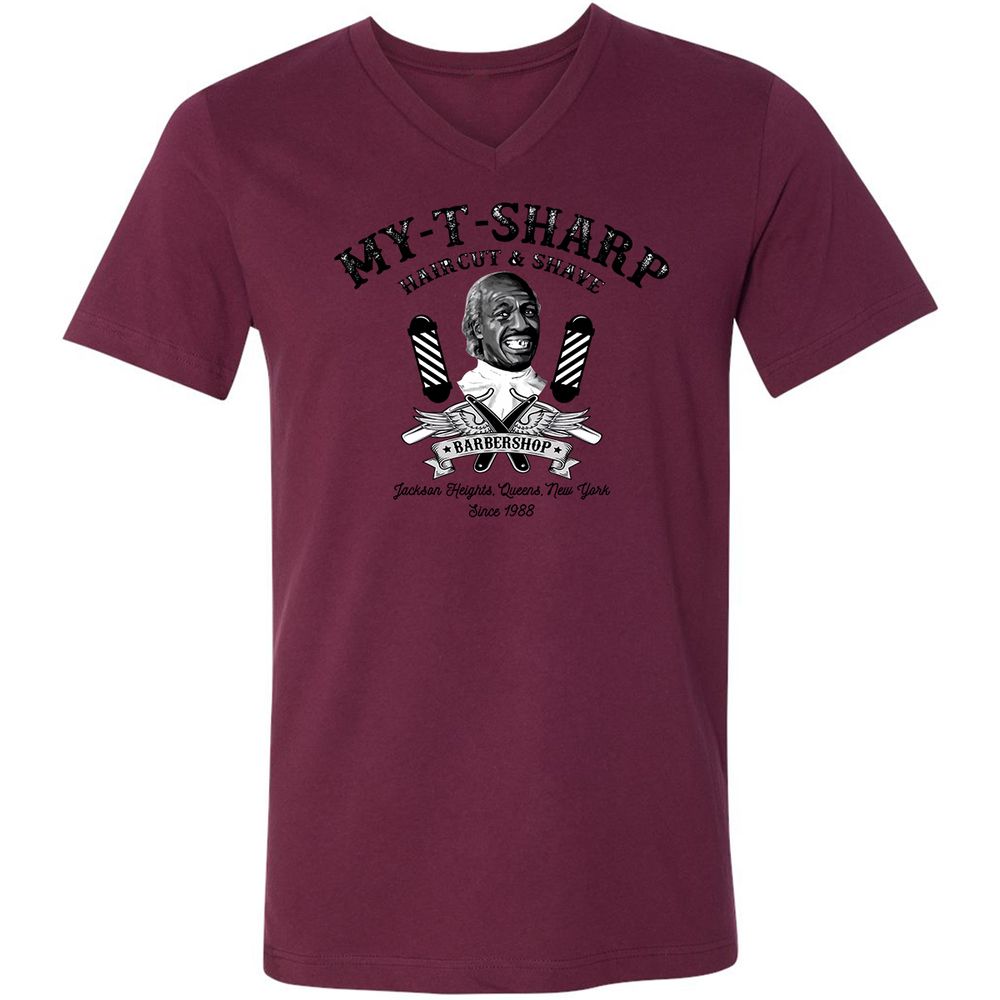 Unisex V-Neck T-Shirt - DFD96A2Y - Maroon - 6