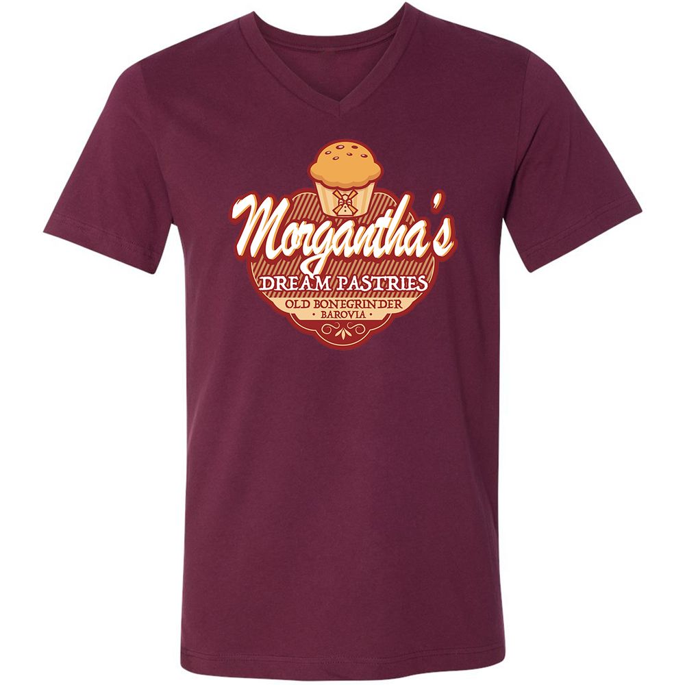 Unisex V-Neck T-Shirt - D7H97E9Z - Maroon - 6