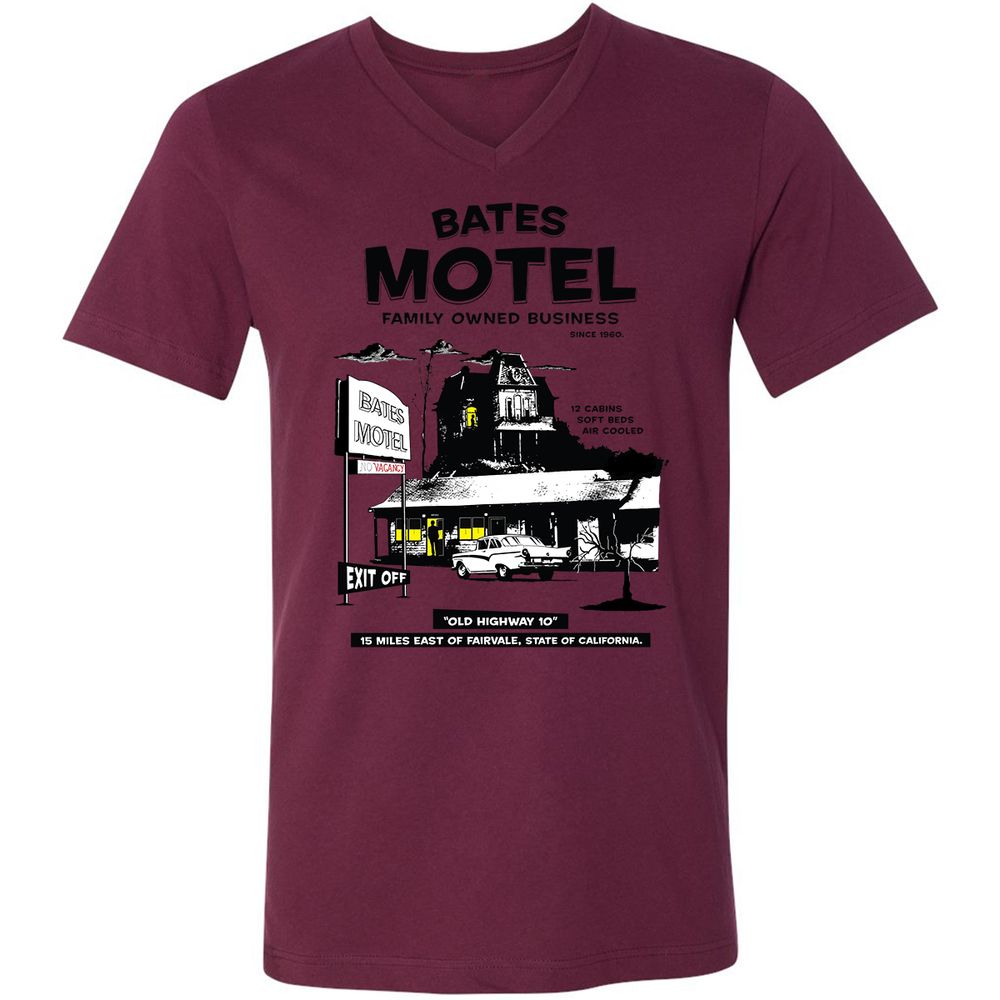 Unisex V-Neck T-Shirt - 4SB3V3FD - Maroon - 6