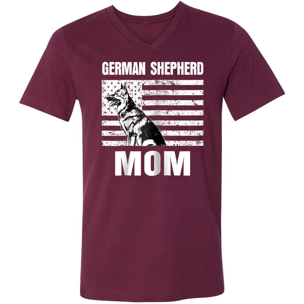 Unisex V-Neck T-Shirt - HZMVDJ22 - Maroon - 6