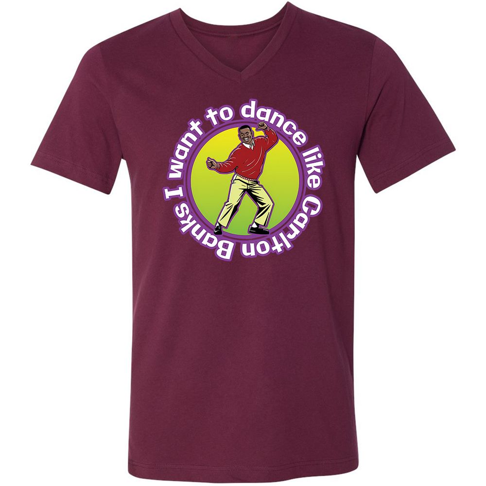Unisex V-Neck T-Shirt - MVUTX6N8 - Maroon - 6