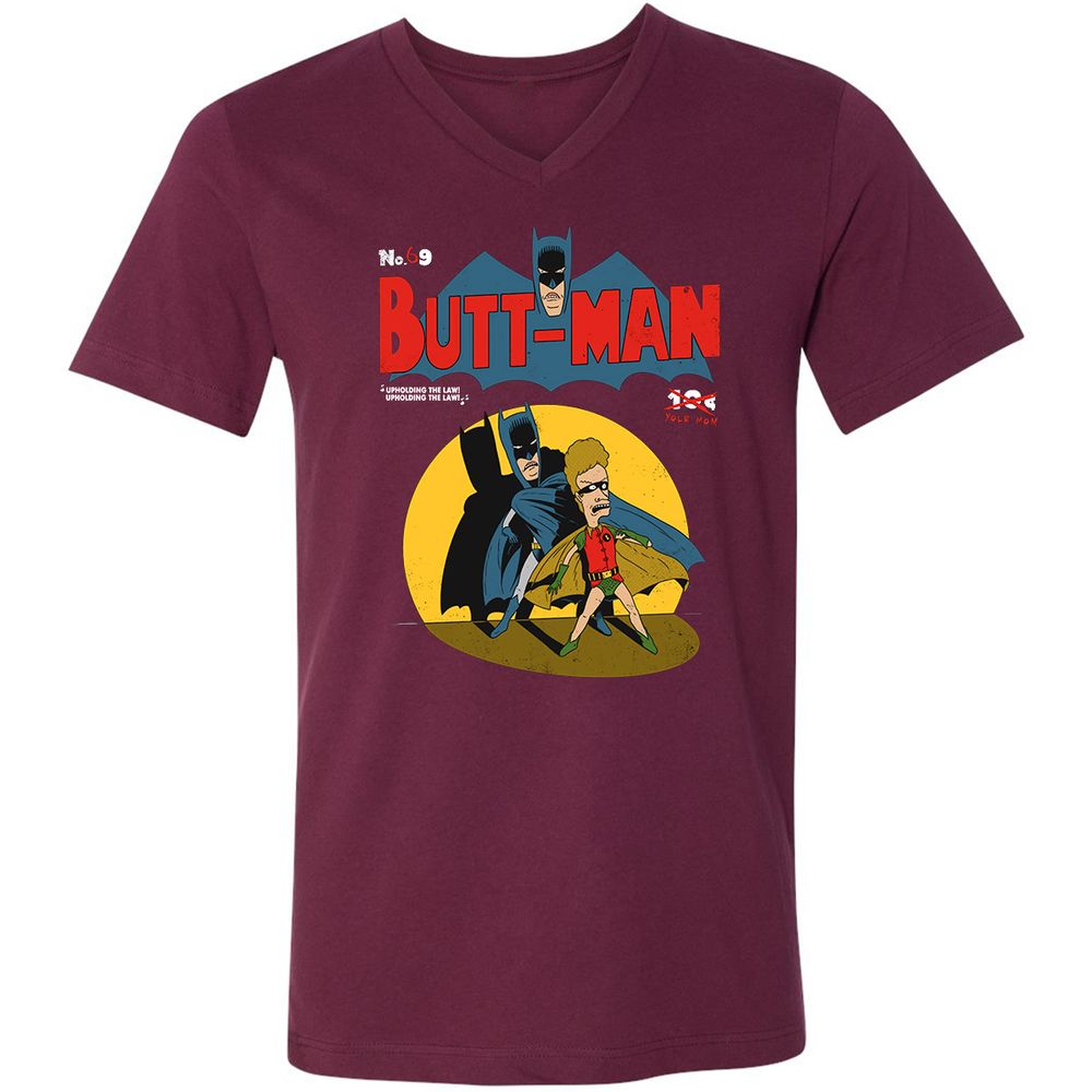 Unisex V-Neck T-Shirt - EC6VPG3K - Maroon - 6