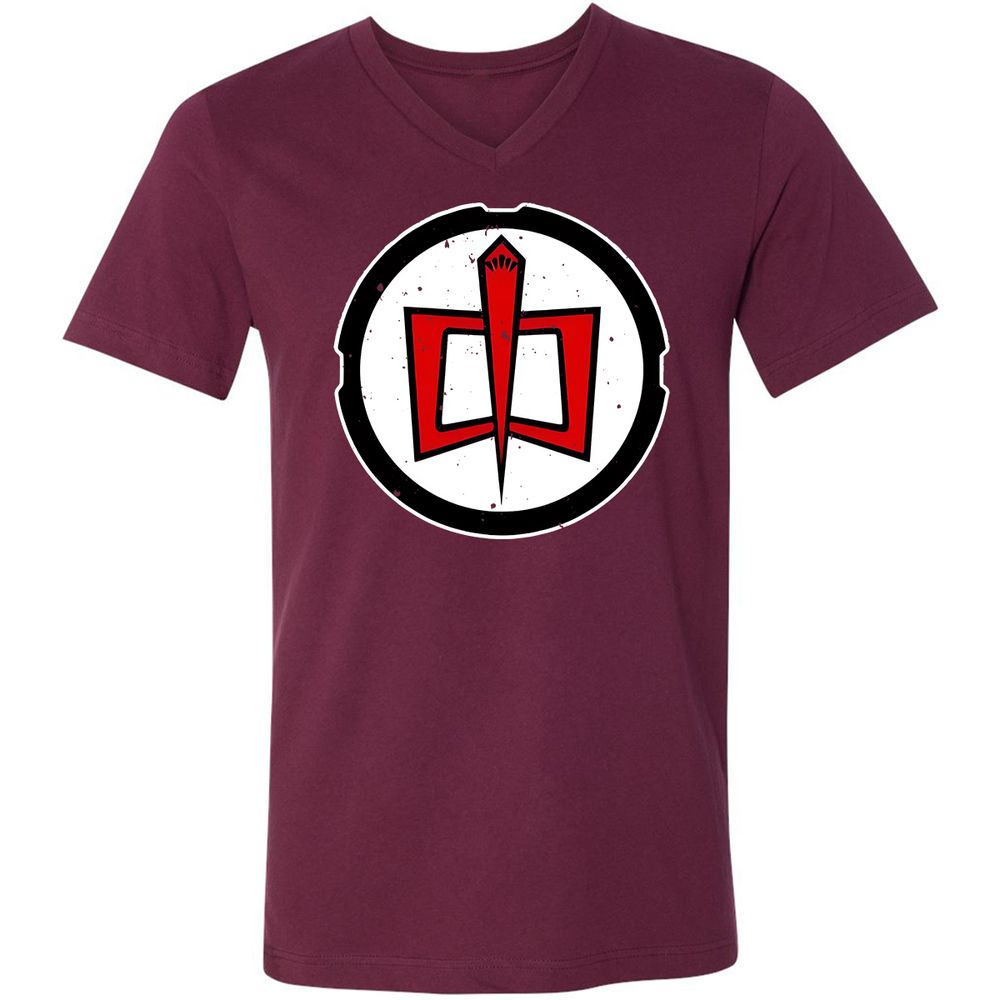 Unisex V-Neck T-Shirt - CHRFW4D6 - Maroon - 6