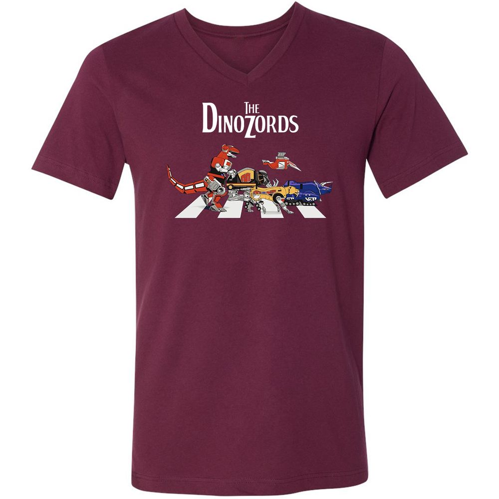 Unisex V-Neck T-Shirt - R5CUXNZS - Maroon - 6