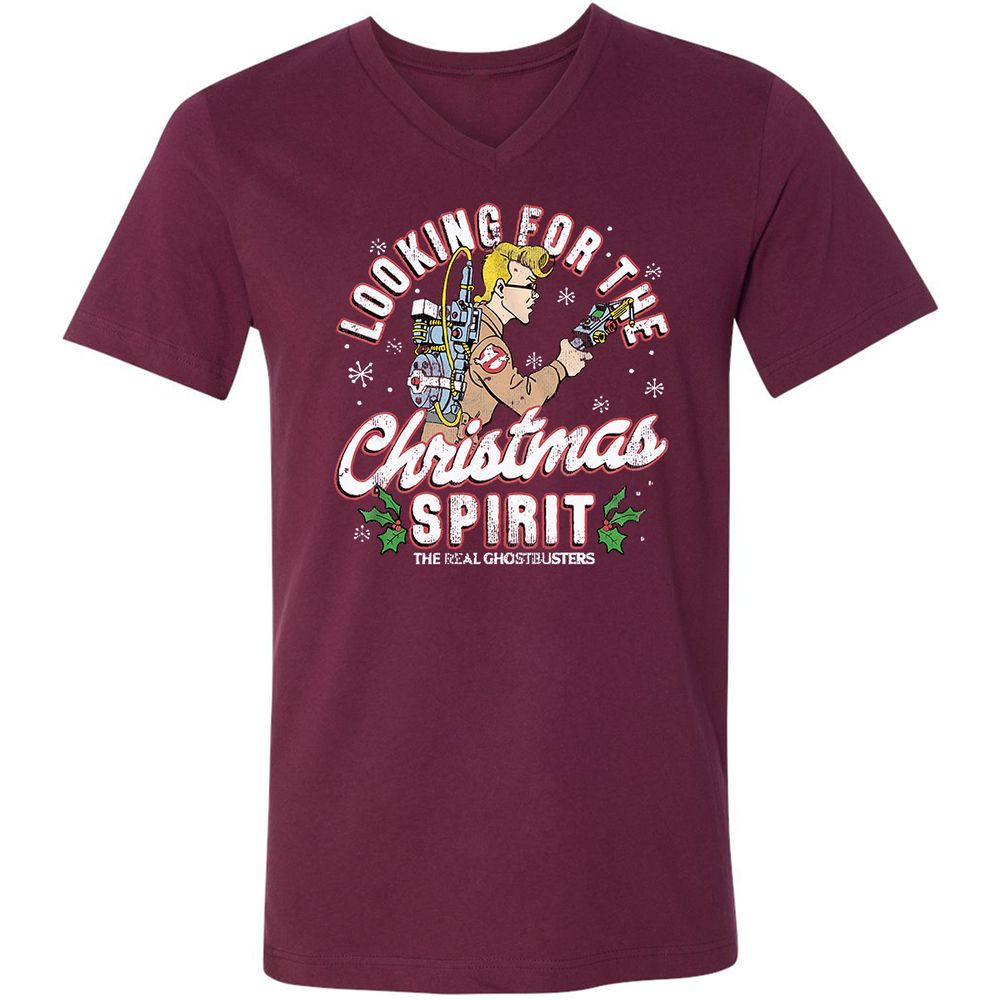 Unisex V-Neck T-Shirt - NBBQM2MS - Maroon - 6