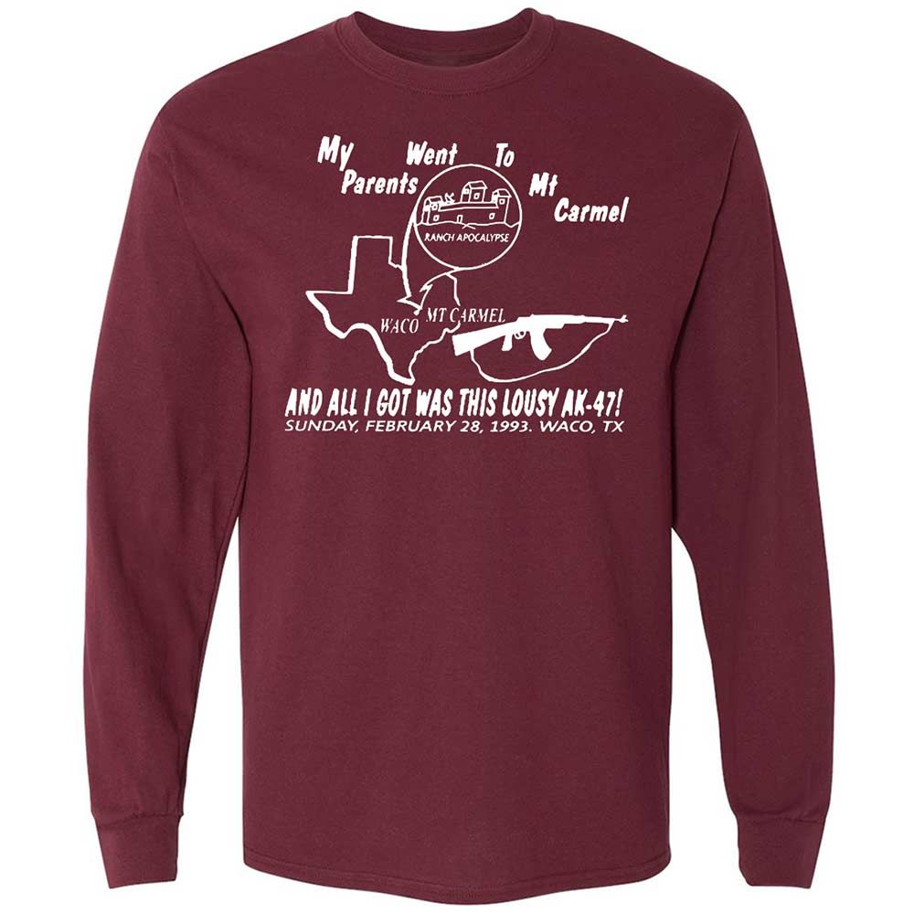 Long Sleeve T-Shirt - ZVXC6RHC - Maroon - 6