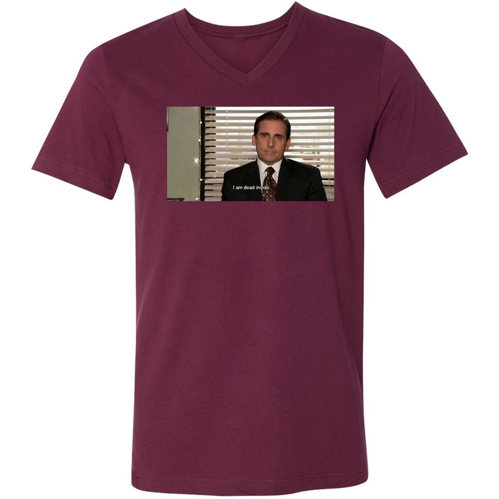 Unisex V-Neck T-Shirt - LGGE21SV - Maroon - 6