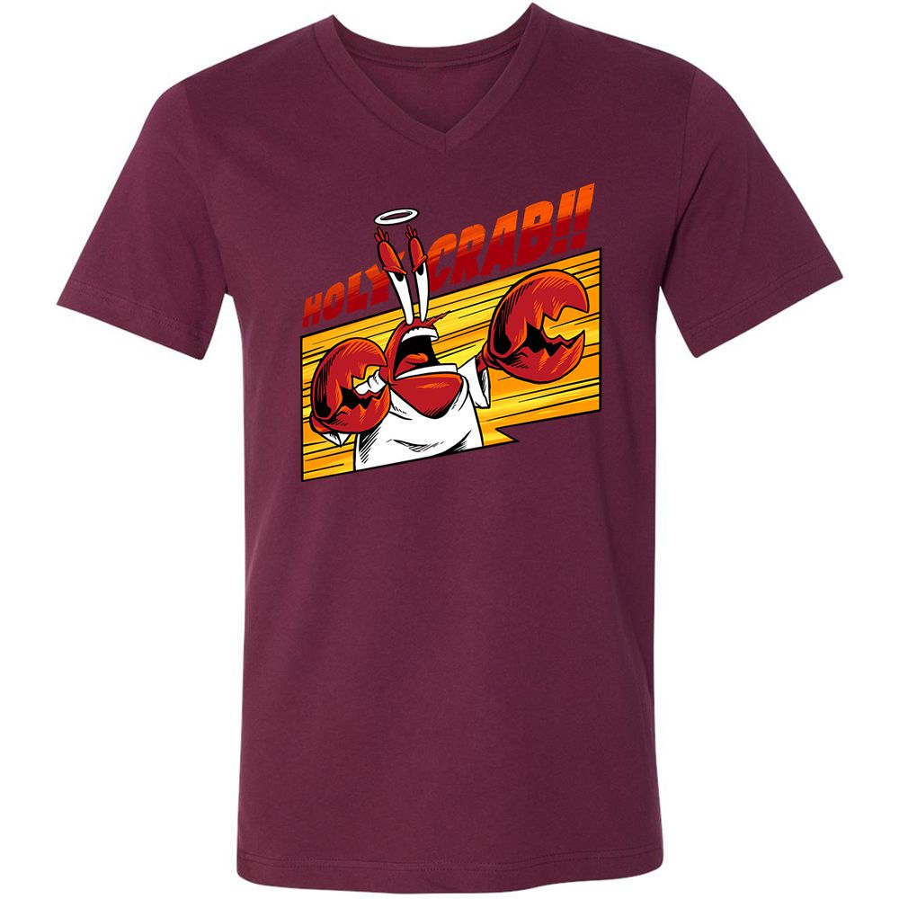 Unisex V-Neck T-Shirt - 9KQY65US - Maroon - 6