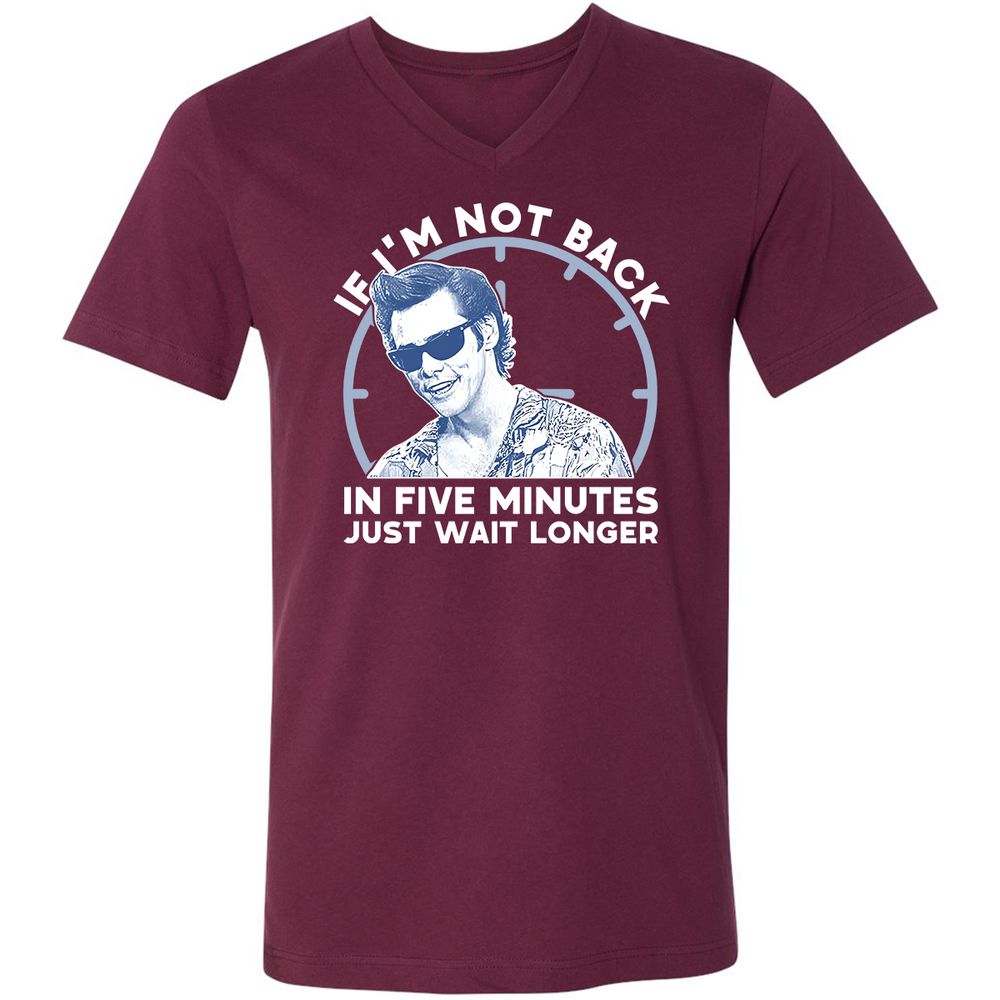 Unisex V-Neck T-Shirt - V52GJ5RZ - Maroon - 6