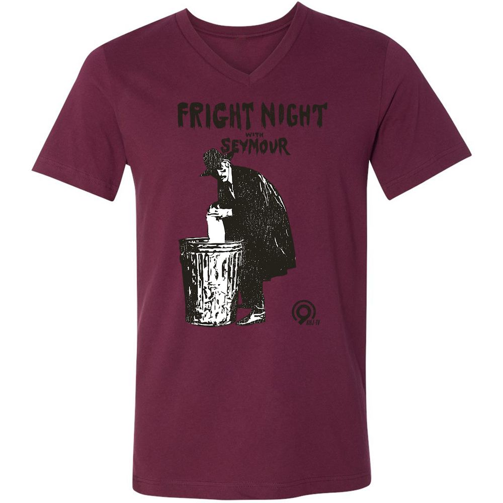 Unisex V-Neck T-Shirt - BS3EPQ8D - Maroon - 6